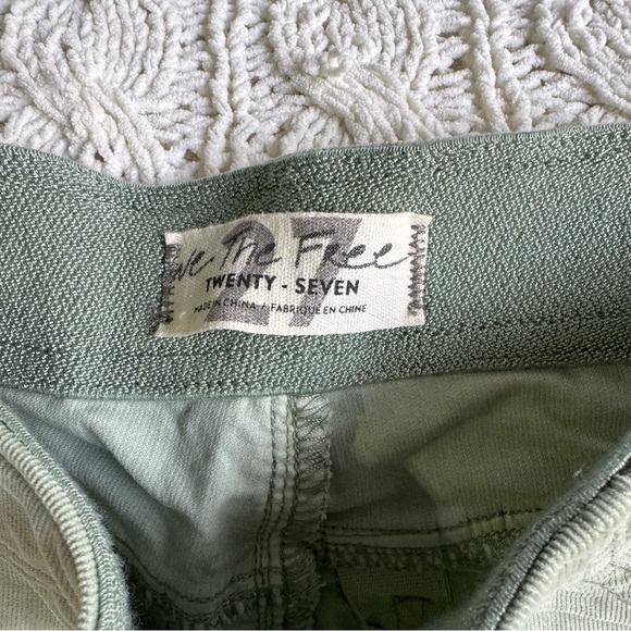 Free People Light Green Corduroy Bell Bottom Pants - Picture 5 of 8